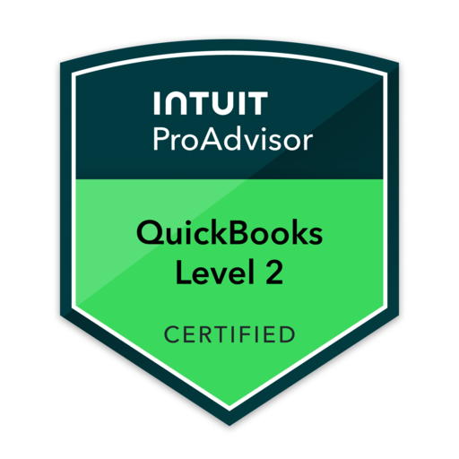 Intuit QuickBooks ProAdvisor Level 2 Certified badge
